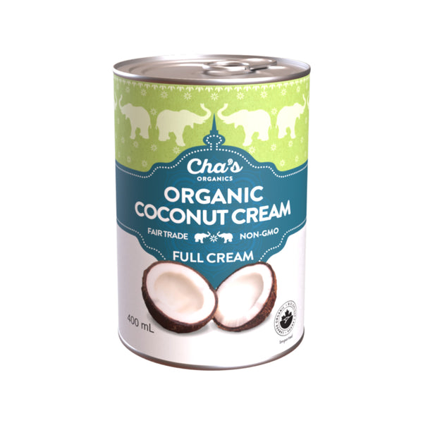 Cha's Organics Organic Coconut Cream Full Cream 400ml