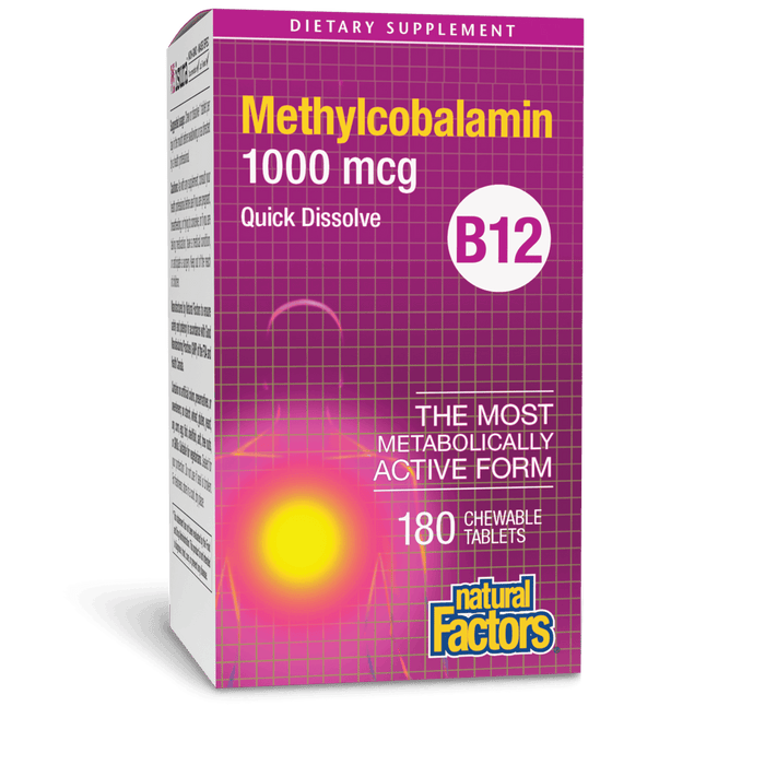 Natural Factors - B12 Methylcobalamin 1000 mcg (quick dissolve) 210sub