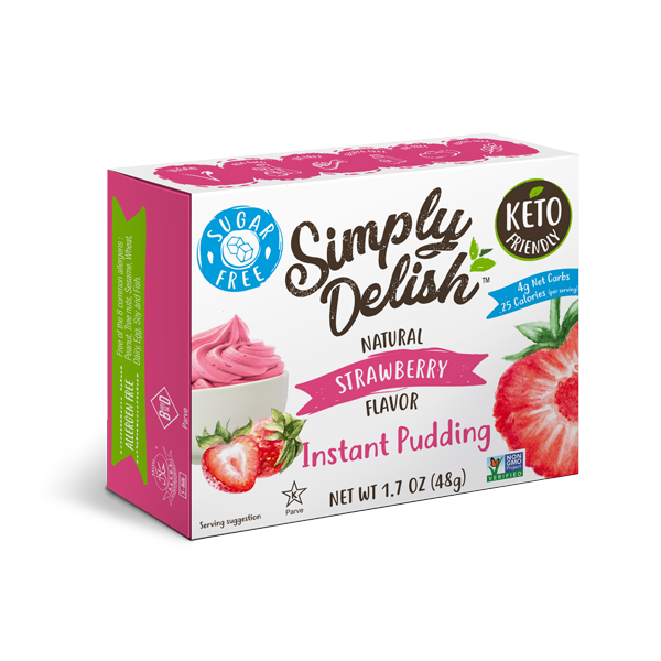 Natural Simply Delish Instant Pudding - Strawberry 44g