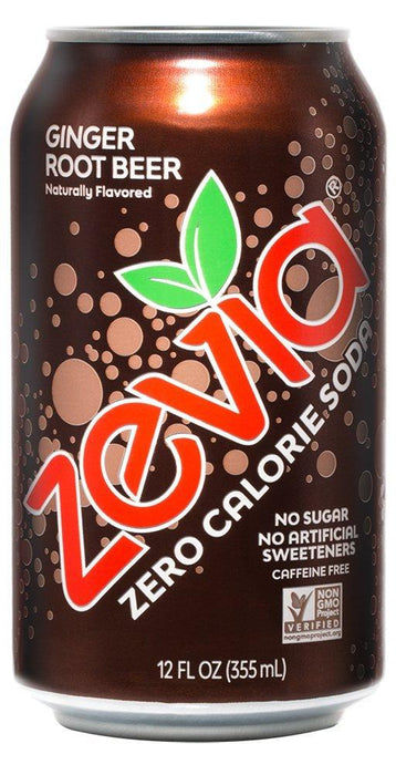 Zevia Zero Calorie Soda - Giner Root Beer 354ml