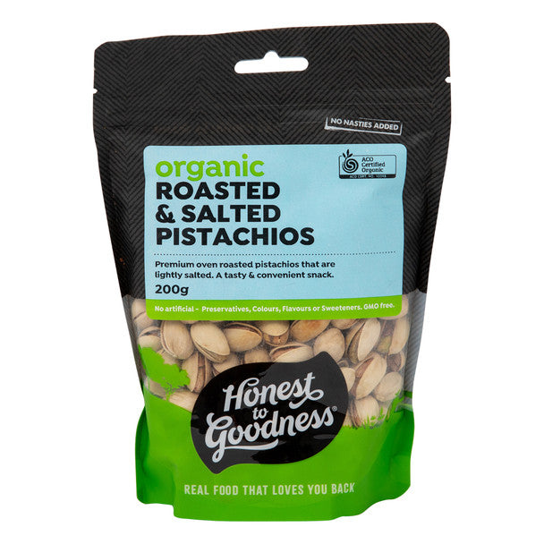 Organic Grocer Pistachios In Shell, Roasted & Salted 200g