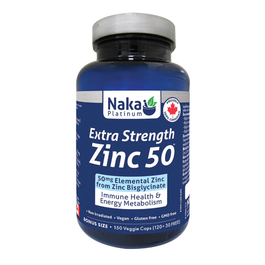 Naka Platinum Zinc Extra Strength 50mg 300vegicaps