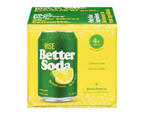 Rise Better Soda; Lemon Lime 355ml