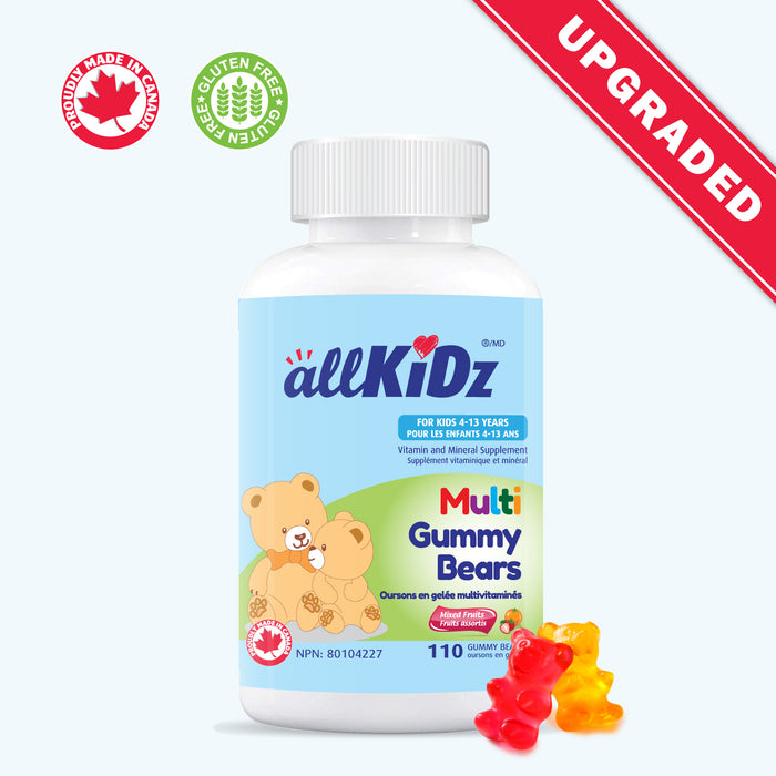 AllKidz Multi Gummy Bears Mixed Fruits  110 gummies