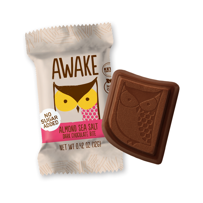Awake Almond Sea Salt Caffeinated Chocolate Bites. 8X12g