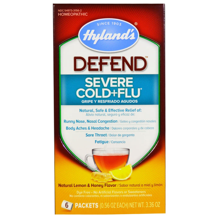 Hyland's Cold + Flu Homeopathic Medicine (Lemon & Honey Flavour) 6x Pack