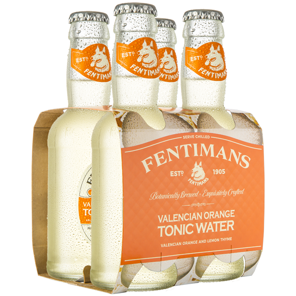 Fentimans Valencia Orange Tonic Water - Botanically Brewed 4X200ml