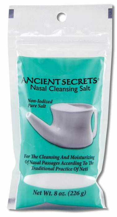 Ancient Secrets Nasal Cleansing Salt, Sodium Chloride- Non-Iodized Pure Salt. 226g