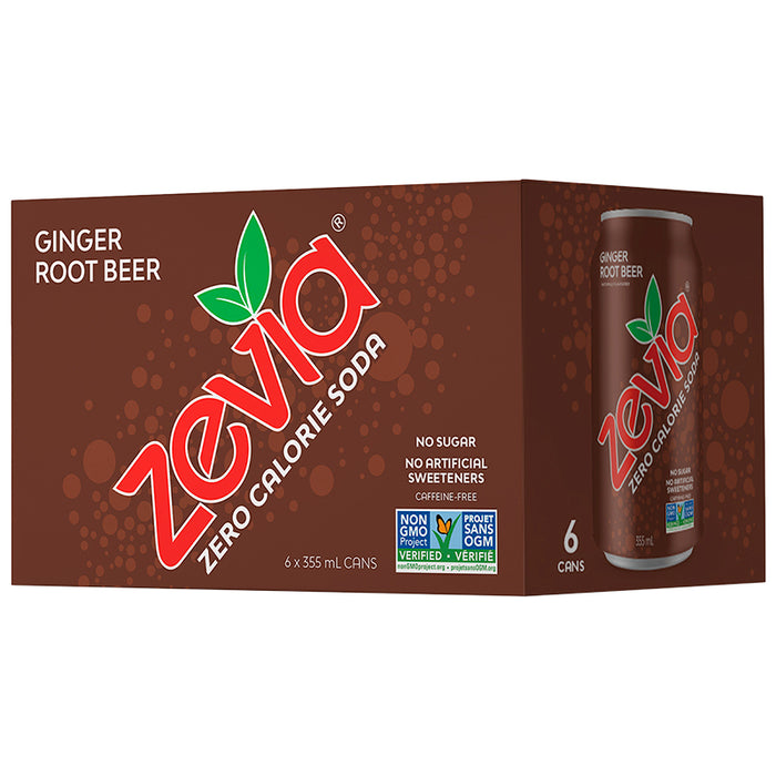 Zevia Ginger Root Beer 6 X 355ml