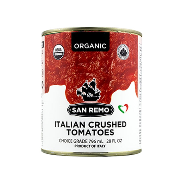 San Remo Organic Canned Tomatoes - Italian Crushed Tomatoes 796ml