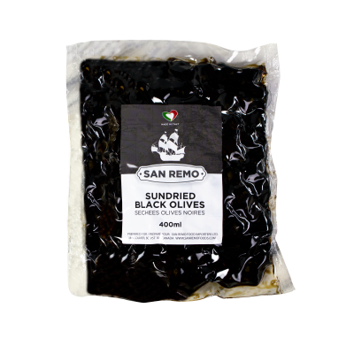 San Remo Black Olives - Sundried 400ml