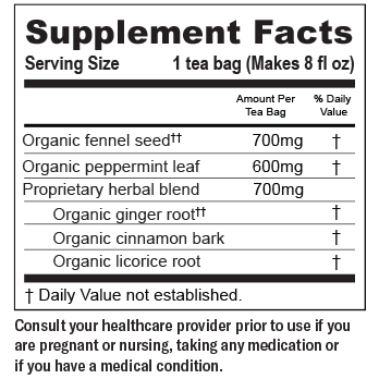 Numi Organic Herbal Fennel Peppermint Ginger Tea with Cinnamon & Licorice 32g