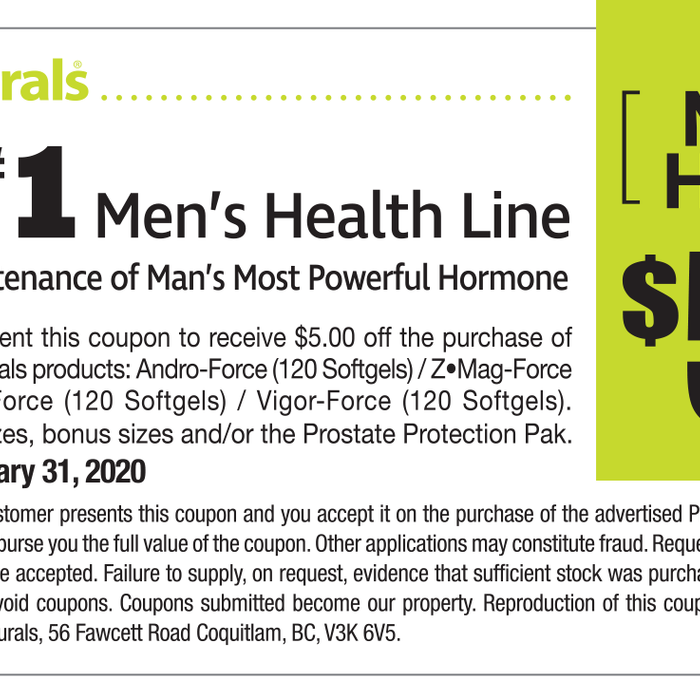 $5 OFF Coupon for Prairie Naturals Men's Line
