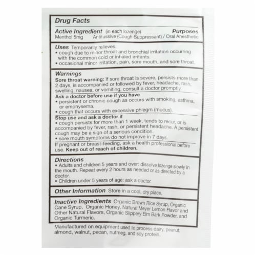 Quantum Health Cough Lozenges Meyer Lemon & Honey Flavour 18lozenges