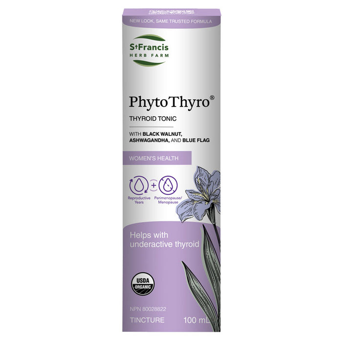 St. Francis Phyto Thyro Thyroid Tonic with Black Walnut, Ashwagandha and Blue Flag 100ml