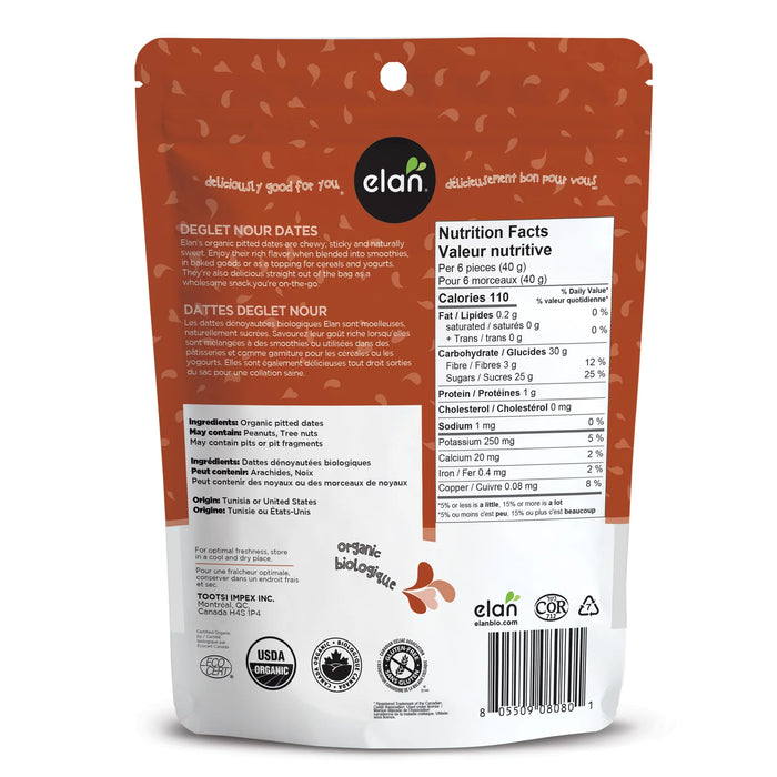 Elan Organic Deglet Nour Dates 36g