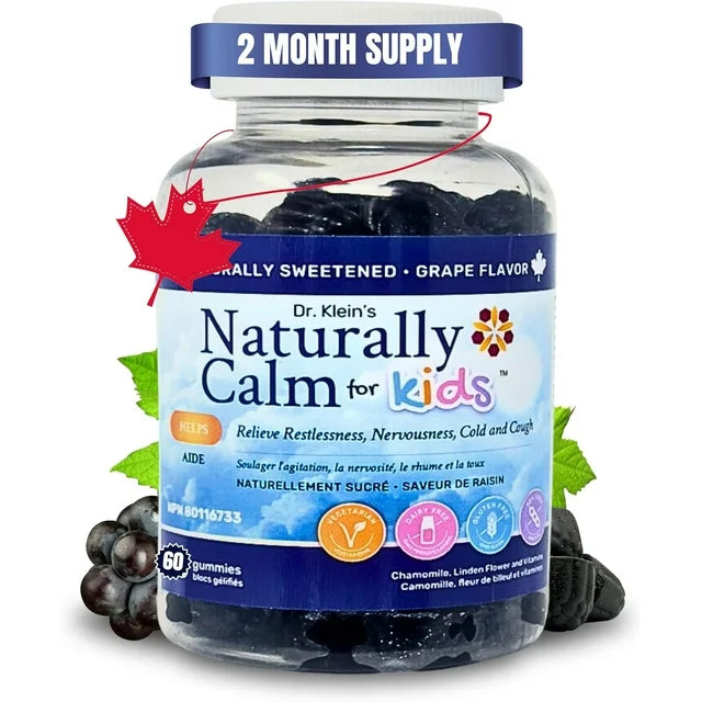Dr. Klein's Naturally Calm for Kids – Stress Support Gummies (60 Gummies)