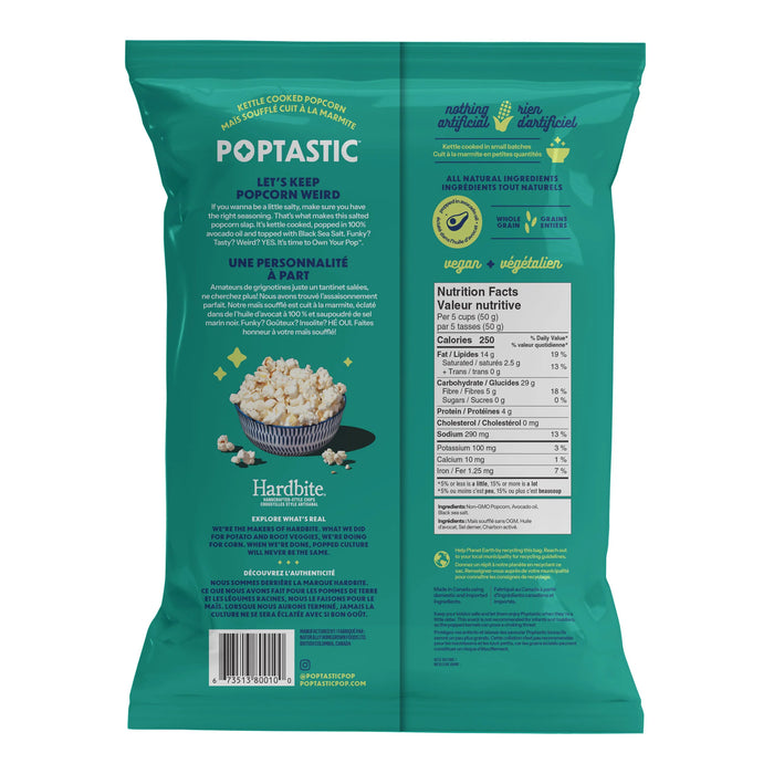 Poptastic Black Sea Salt Pocorn 130g