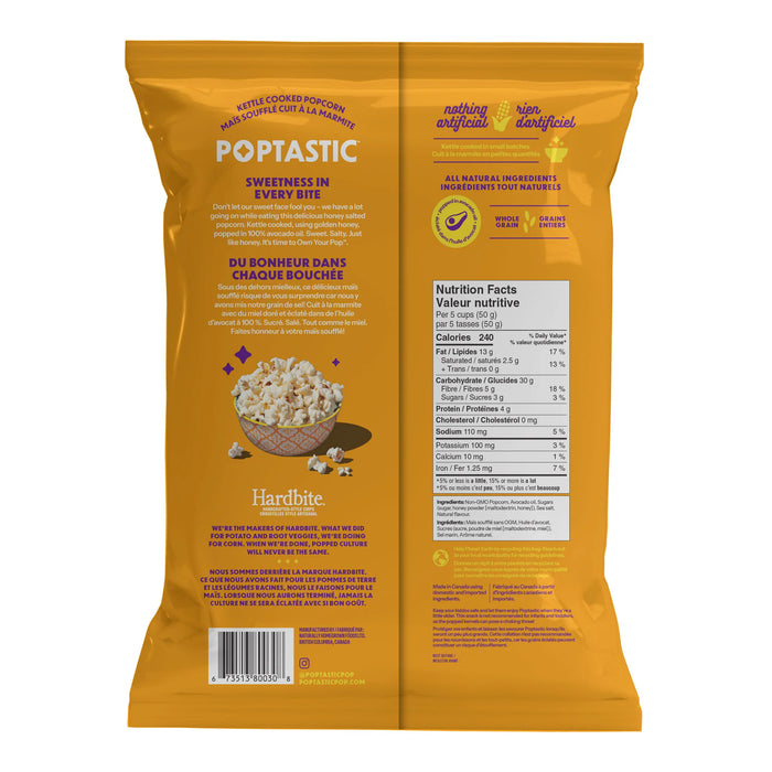 Poptastic Honey Salted Popcorn 130g