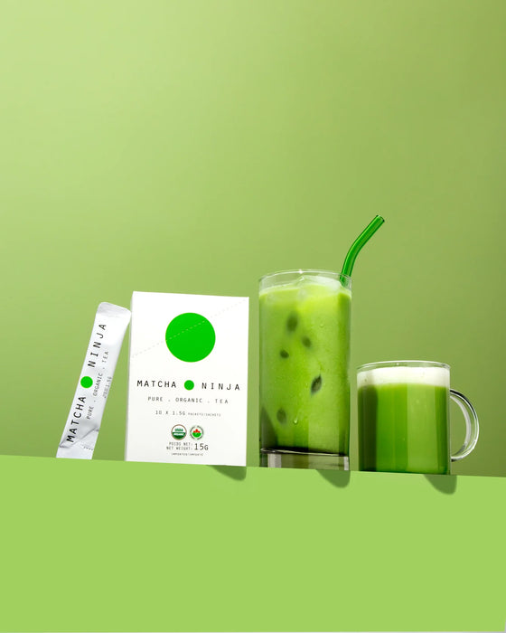 Matcha Ninja Organic Tea Packets – Ceremonial Grade, Antioxidant-Rich (15g)