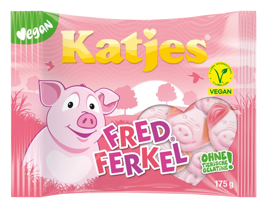 Katjes Fred Ferkel - Fruity Gummy Candy with Foam Bottom (175g)