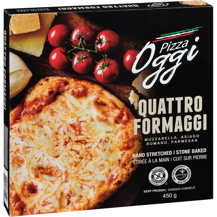 Oggi Quattro Formaggi Pizza – Gluten-Free Four Cheese Pizza (450g)