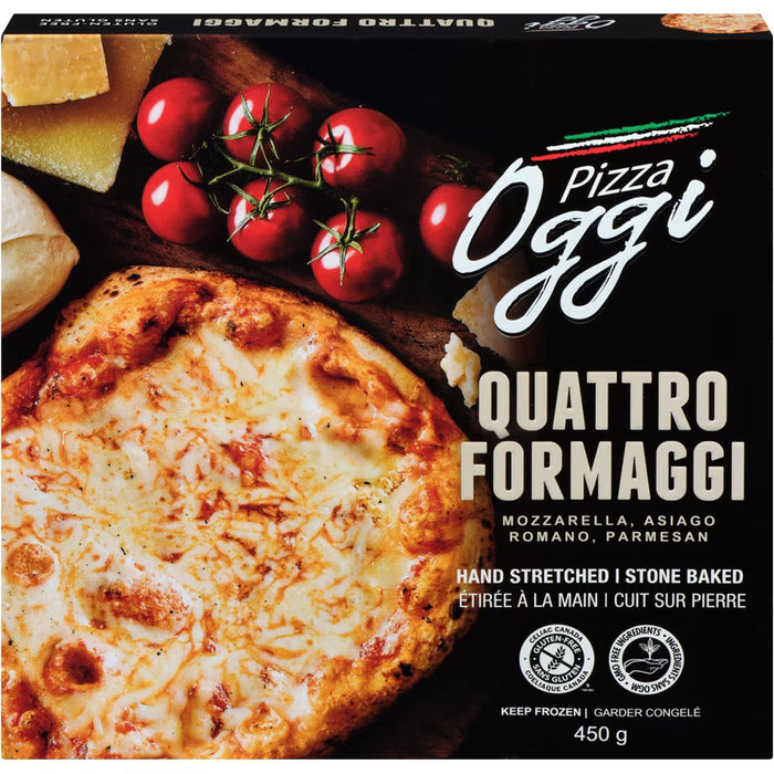 Oggi Quattro Formaggi Pizza – Gluten-Free Four Cheese Pizza (450g)