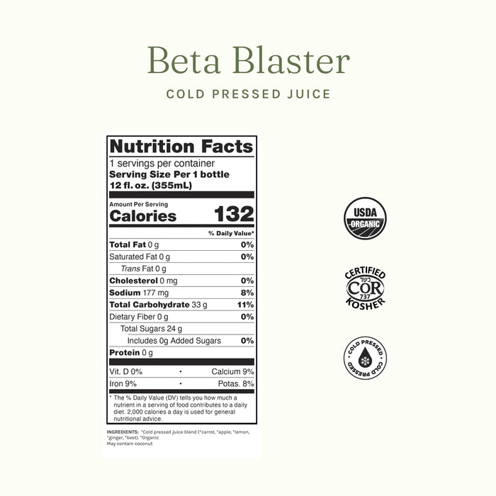 Pulp&Press Beta Blaster Cold Pressed Organic Juice 355ml