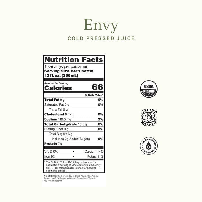 Pulp&Press Envy Cold Pressed Organic Juice 355ml