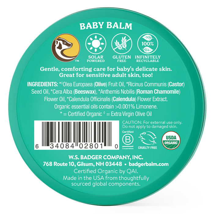 Badger Organic Baby Balm Chamomile & Calendula  56g