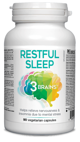 3 Brains  Restful Sleep - Helps Relieve Nervousness & Insomnia Due To Mental Stress 90 Vegecaps