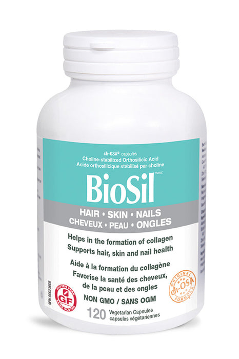 BioSil Helps In The Formation Of Collagen Supports Hair, Skin and Nail Fungus 120 Vegecaps
