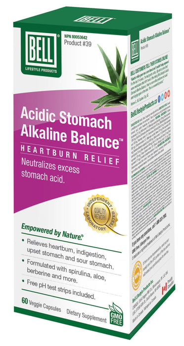 Bell Acidic Stomach Alkaline Balance #39 60 Capsules