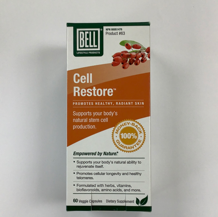 Bell Lifestyle Products Cell Restore Promotes Healthy, Radiant Skin 60 Capsules