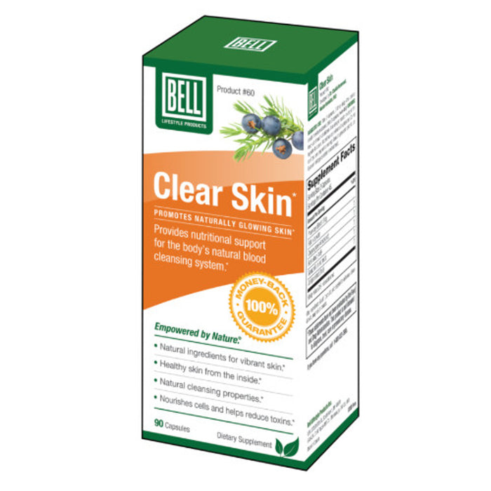 Bell Lifestyle Products Clear Skin For Acne, Eczea, Psoriasis and Rosacea 90 Capsules