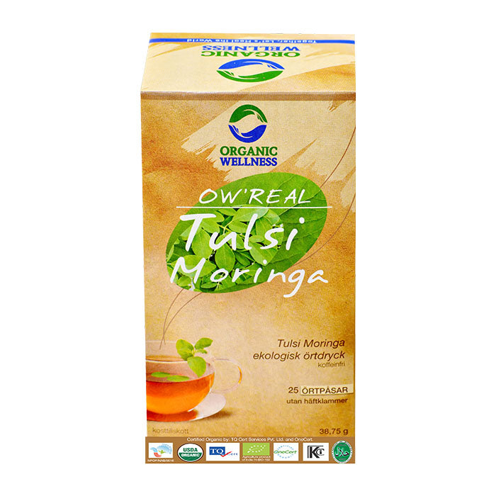Organic Wellness OW'REAL Herbal Teas - Tulsi Moringa 25 Tea Bags
