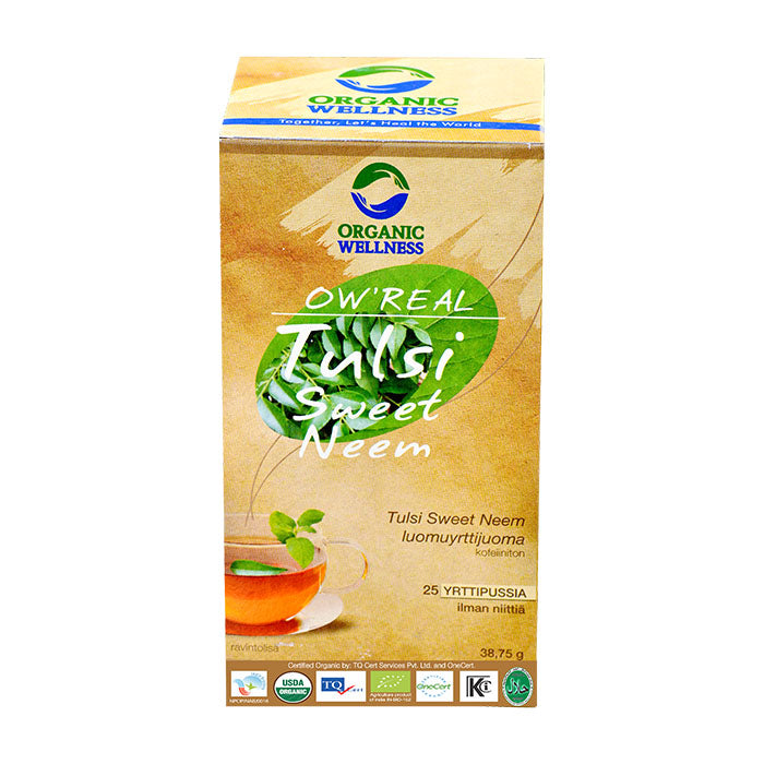 Organic Wellness OW'REAL Herbal Teas - Tulsi Sweet Neem 25 Tea Bags
