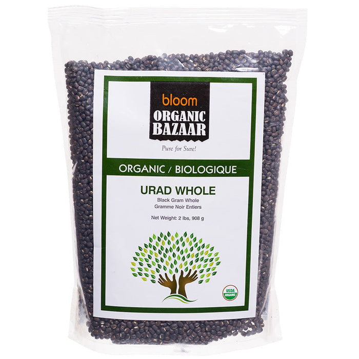 Bloom Organic Bazaar - Organic Urad Black Gram Whole 908g