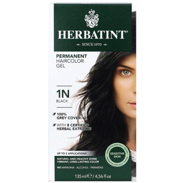 Herbatint Permanent Hair Colour (1N - Black) 135ml