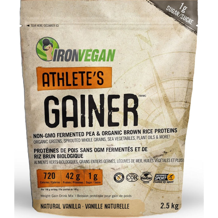 Iron Vegan Athlete's Gainer (Natural Vanilla) 2.5kg