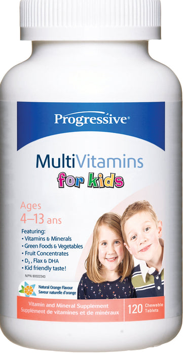 Progressive Multivitamins for Kids ( Naturally Orange Flavoured) 120 Tablets