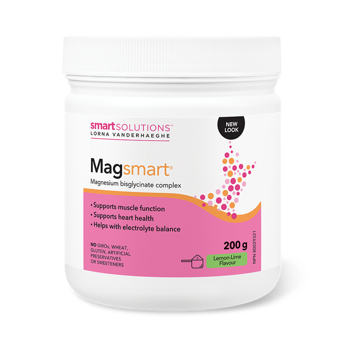 Smart Solutions Lorna Vanderhaeghe Magnesium Bisglycinate Supports Healthy Muscle Function Lemon-Lime