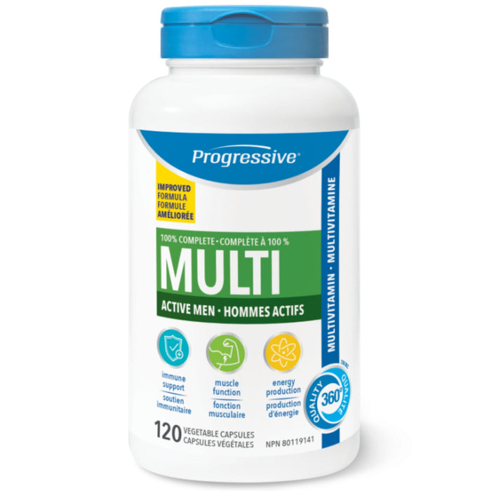 Progressive Multivitamins Men's Active 120 Vegecaps