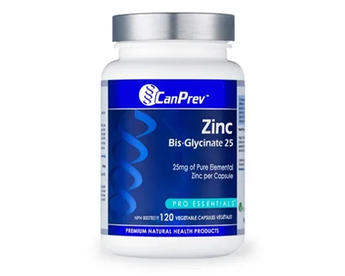 CanPrev Zinc Bis-Glycinate 25 120 Vegecaps