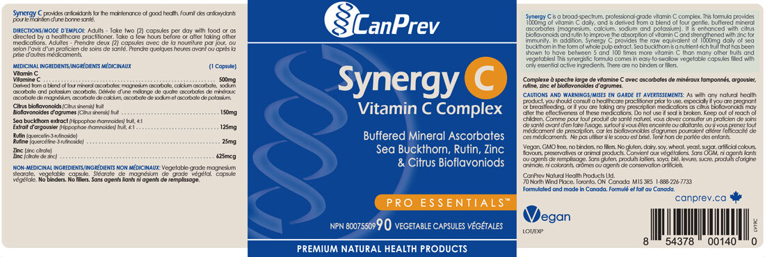 CanPrev - Synergy C Vitamin C Complex 90 Vegecaps