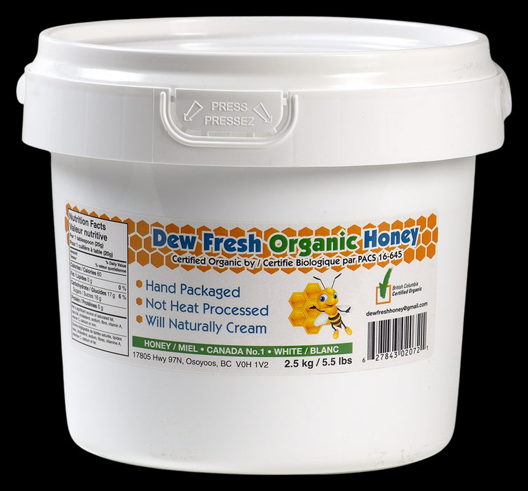 Dew Fresh Organic Canada No.1 White Honey 2.5kg