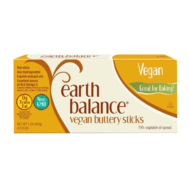 Earth Balance Vegan Buttery Cooking & Baking Sticks (4 Sticks) 454g