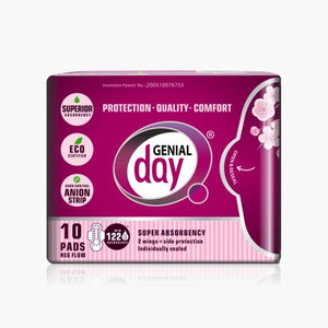 Genial Day Women's Pads/Liners 10pads