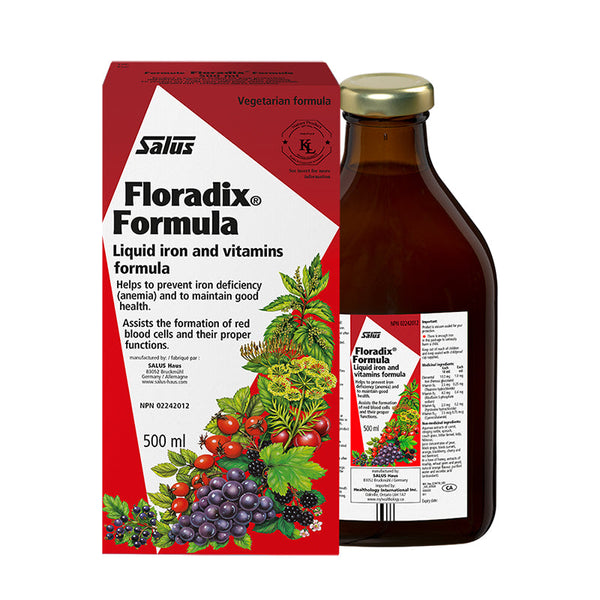 Salus Floradix Formula Liquid Iron and Vitamins Formula Prevent Iron Deficiency (Anemia) 500ml