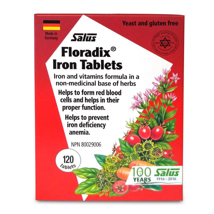Salus Floradix Iron Tablets Iron and Vitamins Formula 120 Tablets